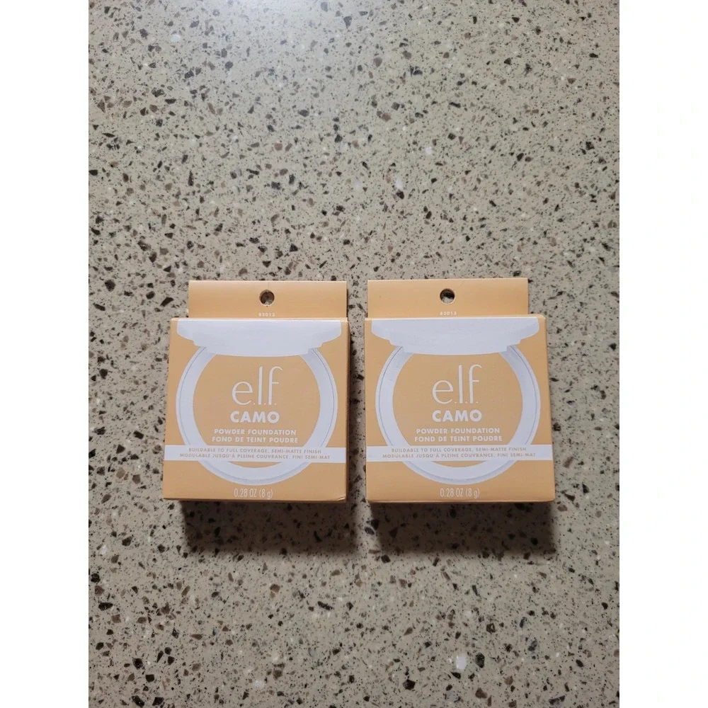 2 e.l.f. Camo Powder Foundation Light 240W Buildable To Full Coverage Semi Matte